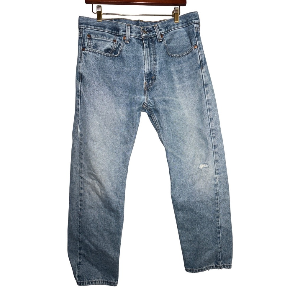 Levis 505 Regular Fit Mens Jeans Medium Wash Straight Leg W34 L29 (Fits 34x27.5)